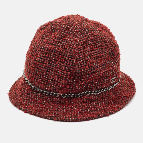 Chanel Red Tweed Bucket Hat - Chanel - Modalova