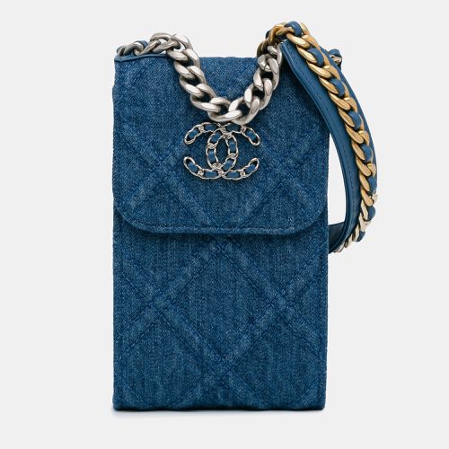 Denim 19 Phone Holder with Chain - Chanel - Modalova