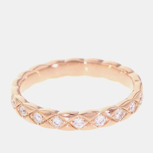 Chanel 18K Pink Gold Coco Crush Diamond Ring Size 55/#15 - Chanel - Modalova