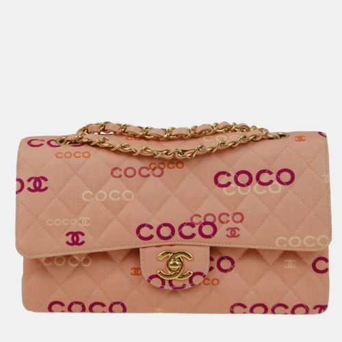 Coco Classic Double Flap Medium Canvas Shoulder Bag - Chanel - Modalova