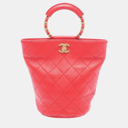 In The Loop Quilted Lambskin Leather Loop Handle Bucket Backpack Bag - Chanel - Modalova