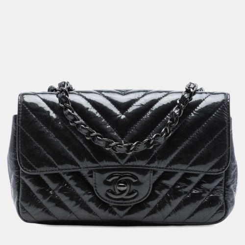Mini Rectangular Classic Chevron Crumpled Patent So Single Flap Bag - Chanel - Modalova