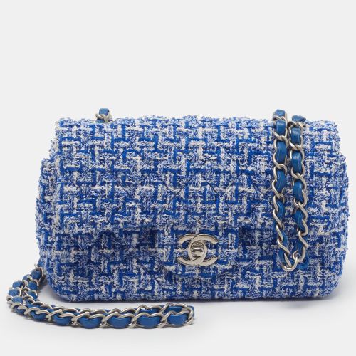 Rectangular Flap Mini /White Quilted Tweed Shoulder Bag - Chanel - Modalova