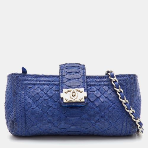 CC O-Phone Holder Python Chain Clutch Bag - Chanel - Modalova