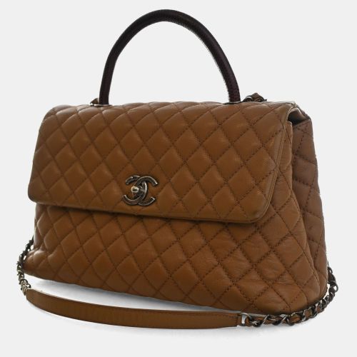 Coco Handle Large Quilted Caviar Leather Top Handle Bag - Chanel - Modalova