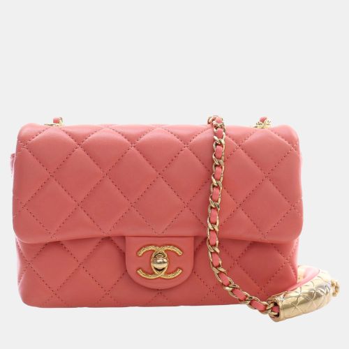 Classic Mini Rectangular Coral Lambskin Shoulder Bag - Chanel - Modalova