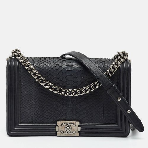 Boy New Medium Python and Leather Flap Bag - Chanel - Modalova