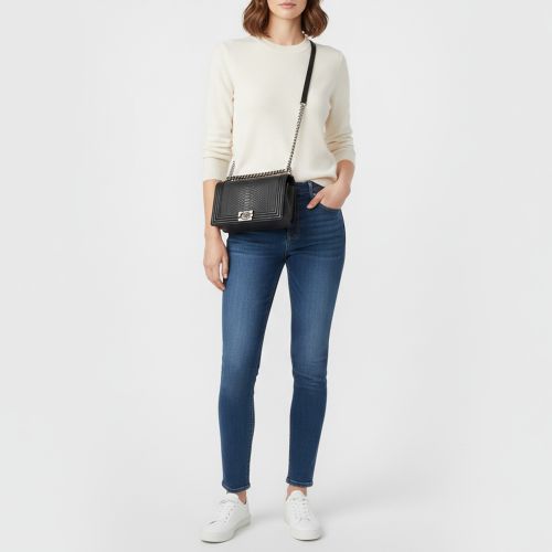 Boy New Medium Python and Leather Flap Bag - Chanel - Modalova