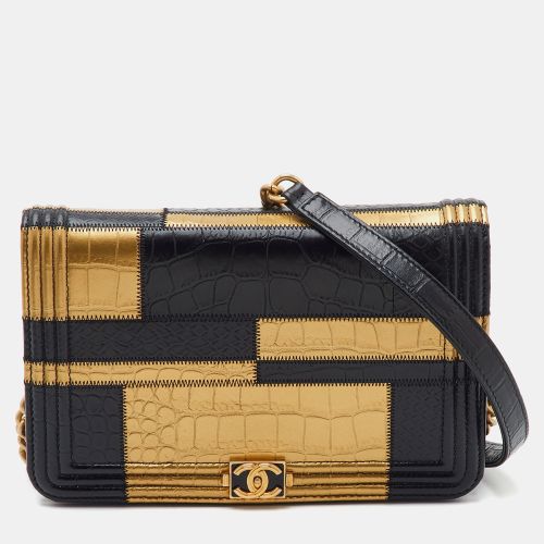 Boy Flap /Gold Croc and Python Embossed Leather Wallet on Chain - Chanel - Modalova