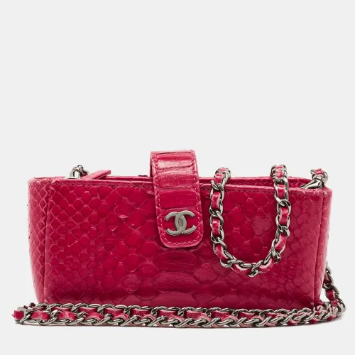 Python Phone Holder Chain Clutch - Chanel - Modalova