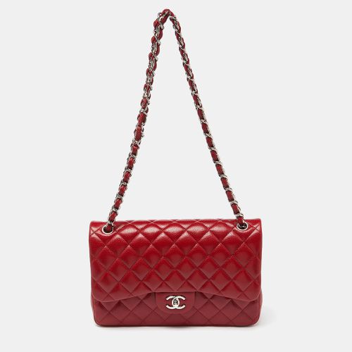 Quilted Caviar Leather Jumbo Classic Double Flap Bag - Chanel - Modalova