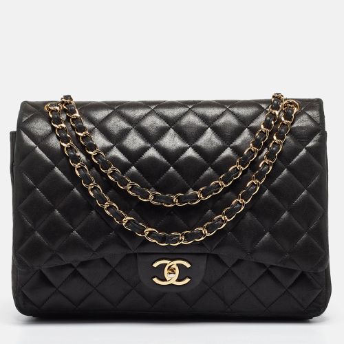 Quilted Lambskin Leather Maxi Classic Double Flap Bag - Chanel - Modalova