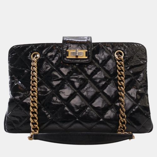 Chanel Black Crackled Glazed Quilted Leather Reissue Chain Tote - Chanel - Modalova