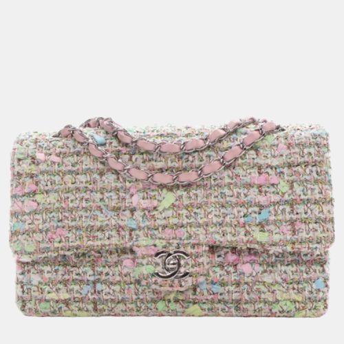 Chanel Multi Tweed, Leather Medium Classic Double Flap Shoulder Bags - Chanel - Modalova