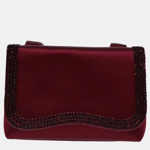 Chanel Red Satin Vintage Pearl shoulder Bag - Chanel - Modalova