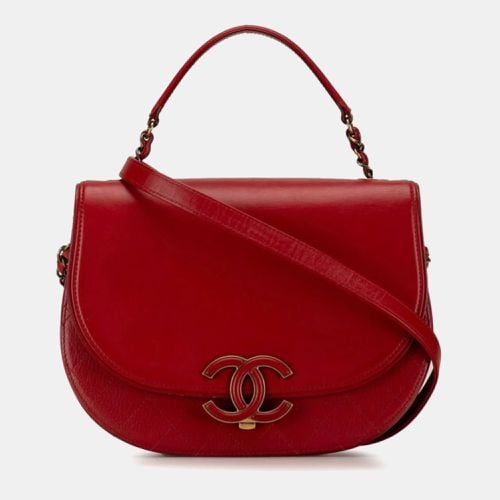 Calfskin and Quilted Goatskin Small Coco Curve Flap Shoulder Bag - Chanel - Modalova