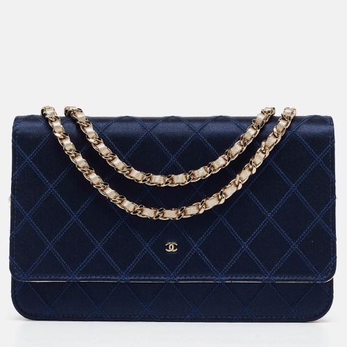 Chanel Navy Blue Quilted Satin Wild Stitch Classic WOC Bag - Chanel - Modalova