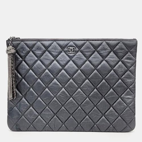 Chanel Silver leather Clutch Bag - Chanel - Modalova