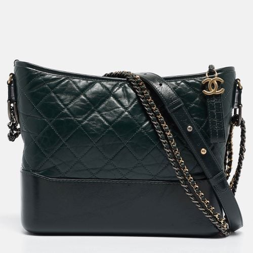 Chanel Green Quilted Aged Leather Medium Gabrielle Hobo - Chanel - Modalova