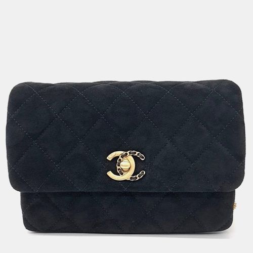 Chanel Black suede Chain Flap Bag - Chanel - Modalova