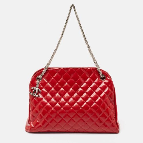 Chanel Red Quilted Patent Leather Large Just Mademoiselle Bag - Chanel - Modalova