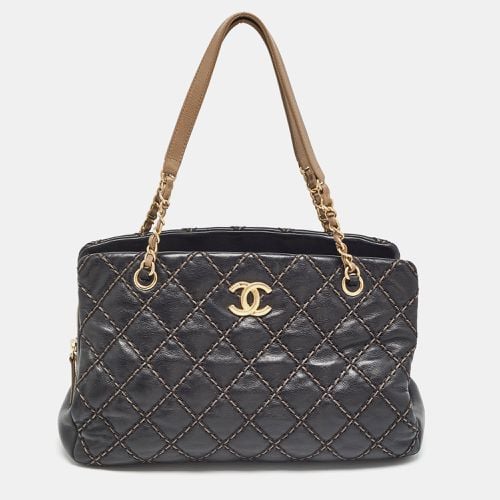 Chanel Black/Beige Quilted Leather Paris Dallas Chic Stitch Bag - Chanel - Modalova