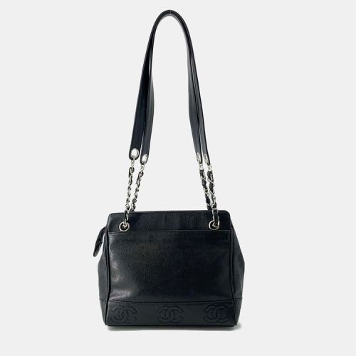 Chanel Black Leather Triple CC Tote Bag - Chanel - Modalova