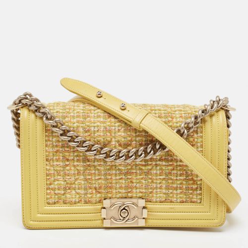 Chanel Yellow Quilted Tweed and Leather Medium Boy Flap Bag - Chanel - Modalova