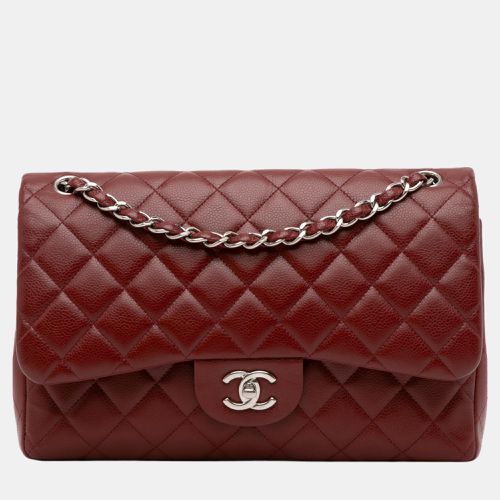 Chanel Red Jumbo Classic Caviar Double Flap - Chanel - Modalova