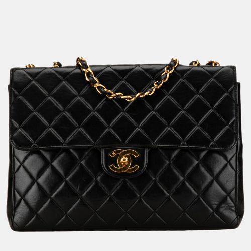 Chanel Black Jumbo Classic Lambskin Single Flap - Chanel - Modalova