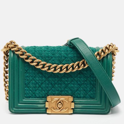 Quilted Wool and Leather Mini Boy Flap Bag - Chanel - Modalova