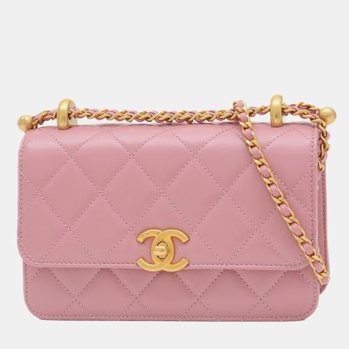 Chanel Pink Lambskin Quilted Pick Me Up Wallet on Chain - Chanel - Modalova