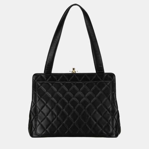 Chanel Black Quilted Caviar Leather Tote Bag - Chanel - Modalova