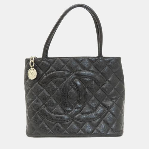 Chanel Black Caviar Leather Medallion Tote Bag - Chanel - Modalova