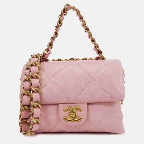 Chanel Quilted Lambskin Chain Top Handle Flap Bag - Chanel - Modalova