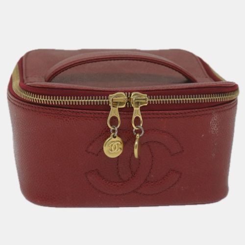 Chanel Red Leather Vanity clutch - Chanel - Modalova