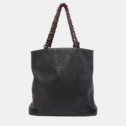 Chanel Black Leather CC Chain Tote Bag - Chanel - Modalova