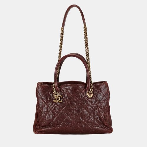 Bordeaux Leather Quilted Caviar Shiva Tote Bag - Chanel - Modalova