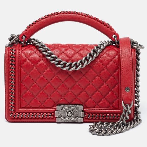 Quilted Leather Medium Chain Around Boy Flap Bag - Chanel - Modalova