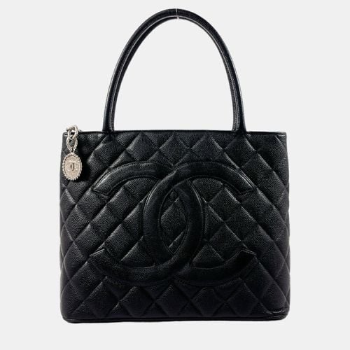 Chanel Black Caviar Leather Medallion Tote Bag - Chanel - Modalova