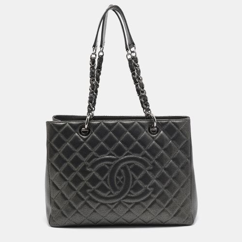 Chanel Dark Grey Quilted Caviar Leather GST Tote - Chanel - Modalova