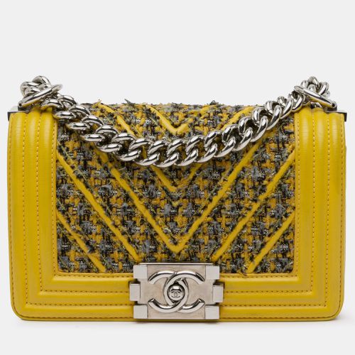 Small Tweed and Lambskin Chevron Boy Flap - Chanel - Modalova