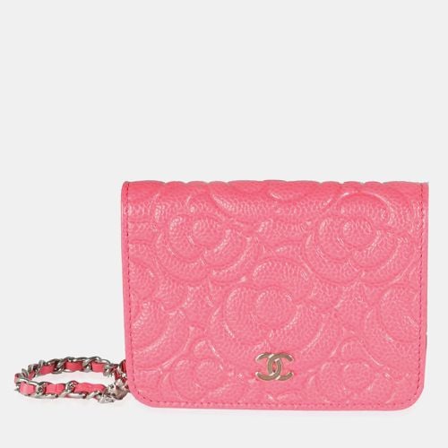 Chanel Pink Caviar Camellia Embossed Chain Belt Bag - Chanel - Modalova