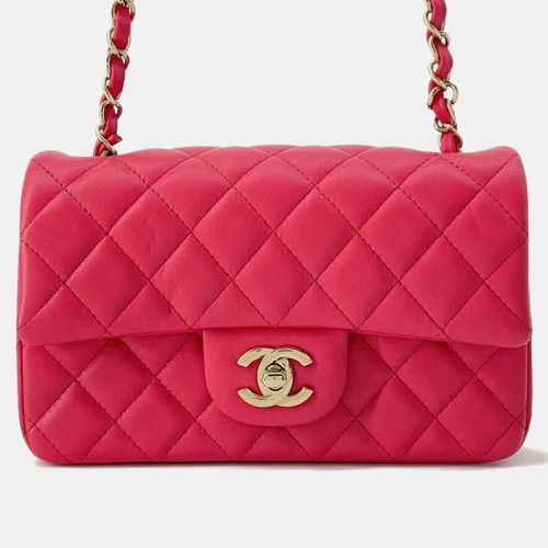 Chanel Pink Leather Classic rectangular Flap Shoulder Bag - Chanel - Modalova