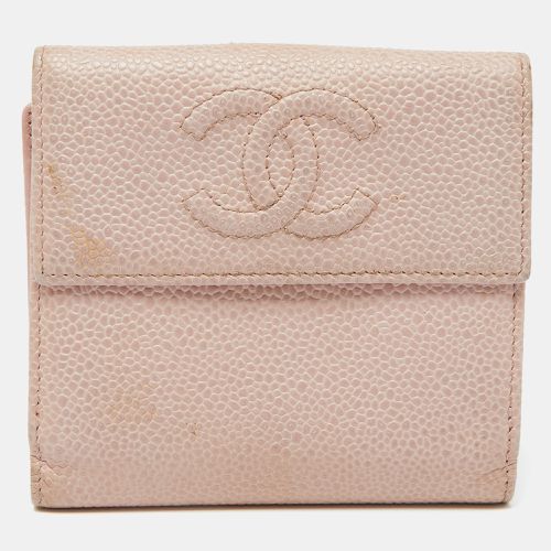 Chanel Pink Caviar Leather CC Compact Wallet - Chanel - Modalova