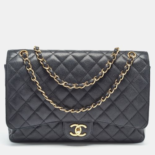 Quilted Caviar Leather Maxi Classic Double Flap Bag - Chanel - Modalova