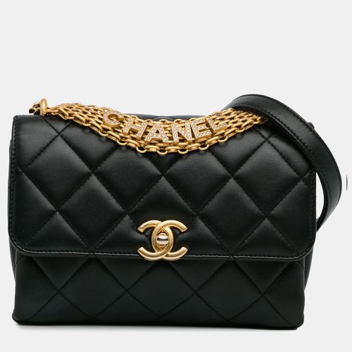 Chanel Small CC Lambskin Crystal Logo Chain Flap - Chanel - Modalova