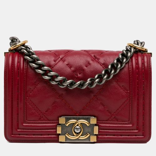 Chanel Small Grained Calfskin Boy Double Stitch Flap - Chanel - Modalova