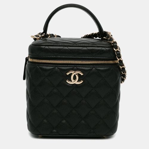 Chanel CC Quilted Caviar Top Handle Vanity Case with Chain - Chanel - Modalova