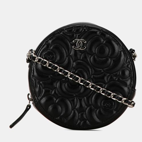 Chanel Goatskin Camellia Round Clutch with Chain - Chanel - Modalova